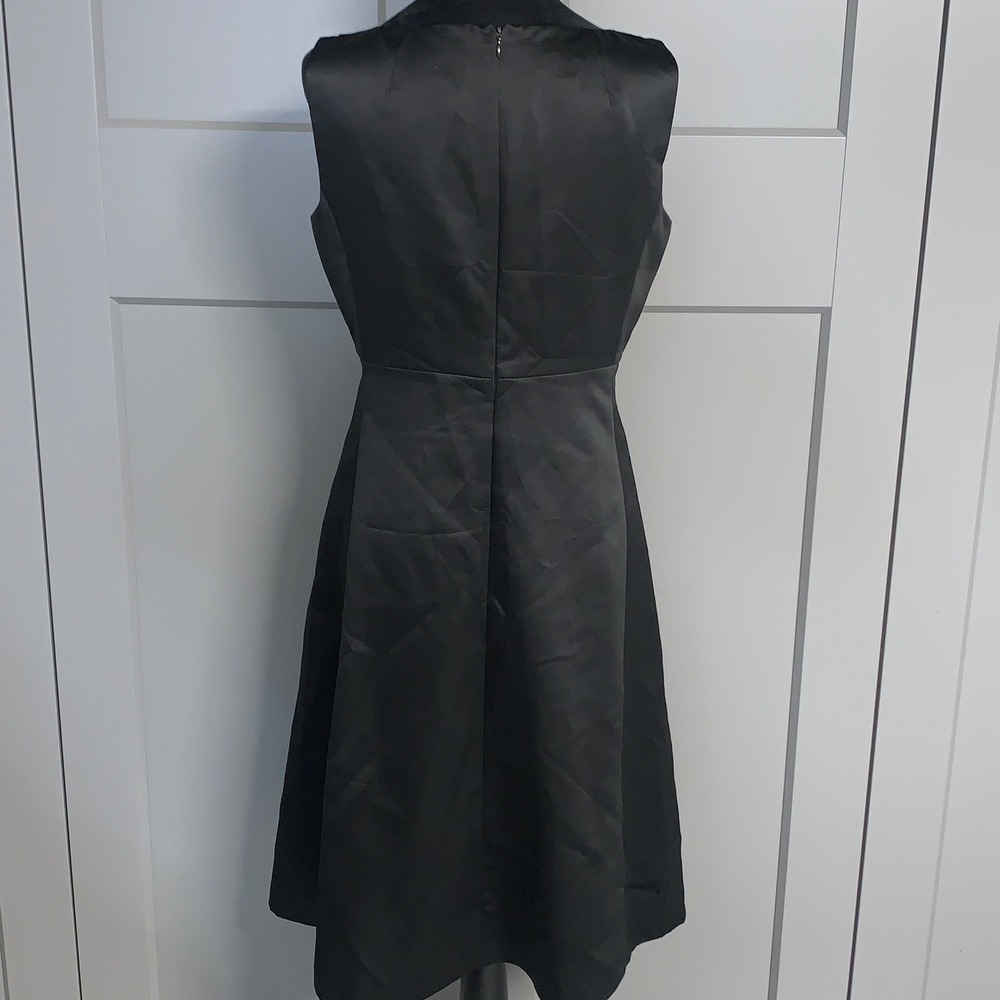 Cynthia Howie Black Sleeveless Midi‎ Dress Cocktail Party Career Womens 6 Sheath - Picture 3 of 9